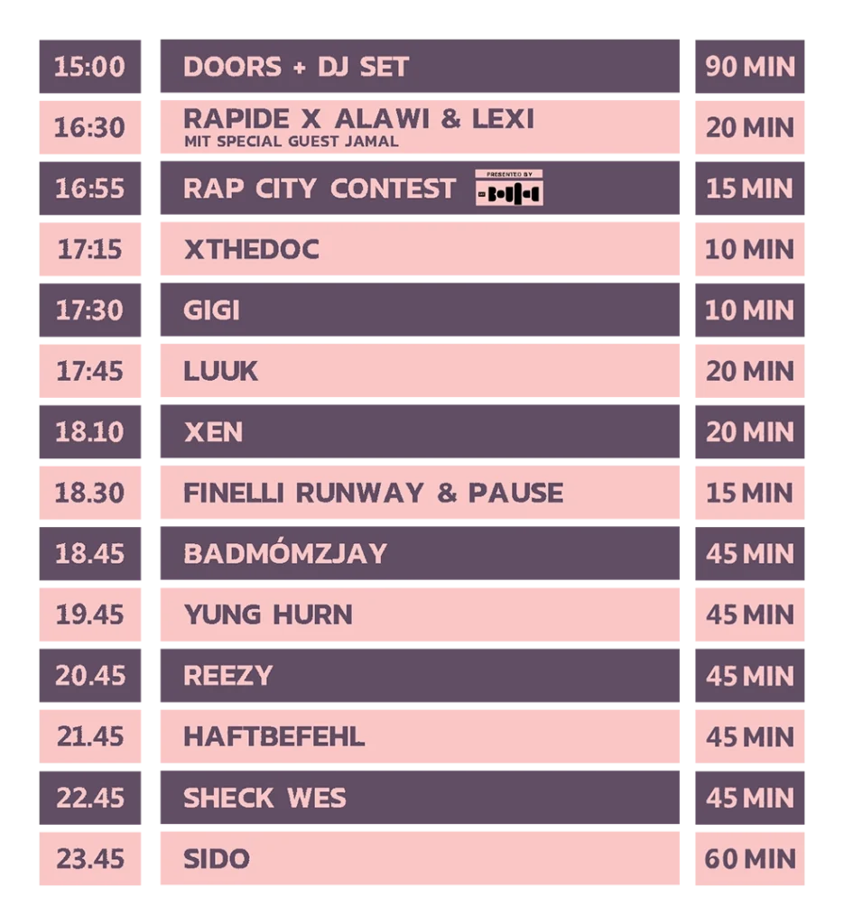 Rap City Season 05 Timetable